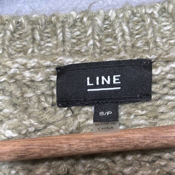 LINE Alpaca Wool Blend Sweater S Deep V Elevated Neutral Cozy Quiet Luxury Warm - Picture 3 of 7